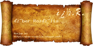 Éber Rozália névjegykártya